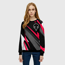 Свитшот женский Evangelion electro lines, цвет: 3D-черный — фото 2