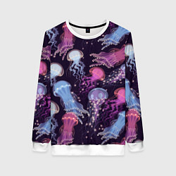 Женский свитшот Светящиеся медузы