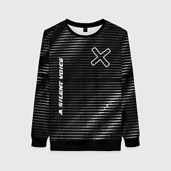 Женский свитшот A Silent Voice metal anime lines