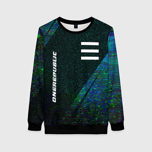 Женский свитшот OneRepublic glitch blue / 3D-Черный – фото 1