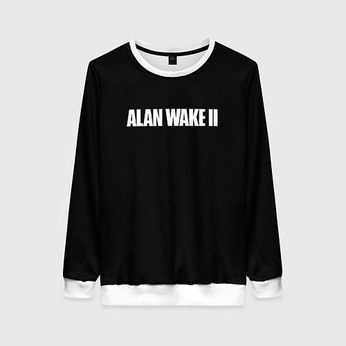 Женский свитшот Alan Wake 2 logo game / 3D-Белый – фото 1
