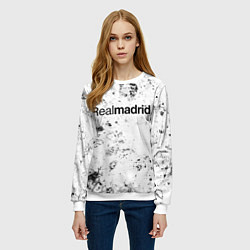 Свитшот женский Real Madrid dirty ice, цвет: 3D-белый — фото 2