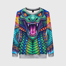 Женский свитшот Крупная змея фэнтези