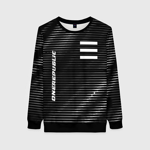 Женский свитшот OneRepublic metal rock lines / 3D-Черный – фото 1