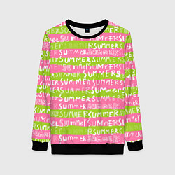 Свитшот женский Summer pattern, цвет: 3D-черный