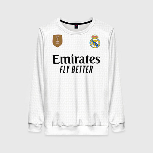 Женский свитшот Мбаппе Реал Мадрид форма 24-25 домашняя / 3D-Белый – фото 1