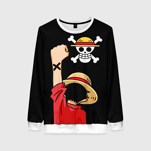 Женский свитшот One piece - Monkey D Luffy / 3D-Белый – фото 1