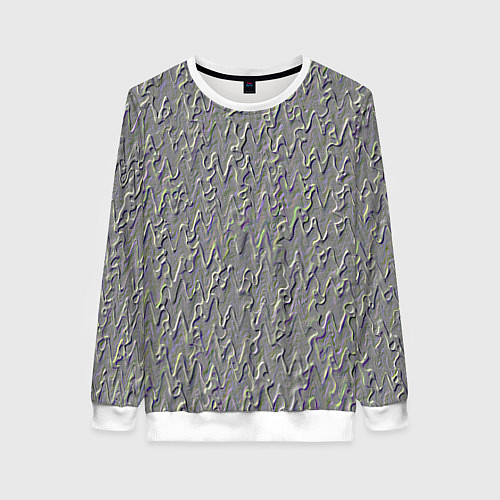 Женский свитшот Тиснение метала / 3D-Белый – фото 1