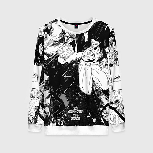 Женский свитшот Годжо против Сукуны - Магическая битва / 3D-Белый – фото 1
