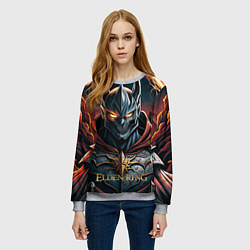 Свитшот женский Elden Ring персонаж темный рыцарь, цвет: 3D-меланж — фото 2