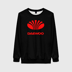 Свитшот женский Daewoo red logo, цвет: 3D-черный