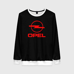 Свитшот женский Opel red logo auto, цвет: 3D-белый