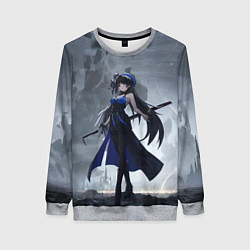 Свитшот женский Грозовые волны - Янъян, цвет: 3D-меланж