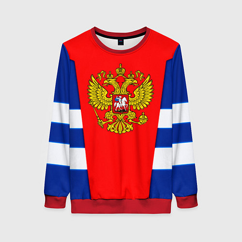 Женский свитшот Россия герб спорт / 3D-Красный – фото 1