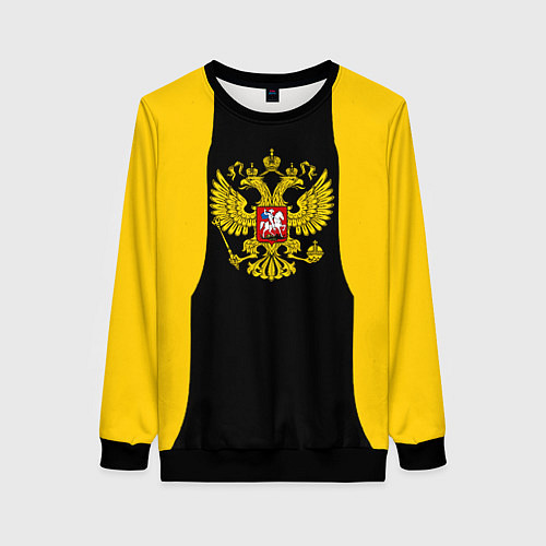 Женский свитшот Имперская Россия краски герб / 3D-Черный – фото 1