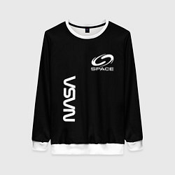 Свитшот женский Nasa space logo white, цвет: 3D-белый