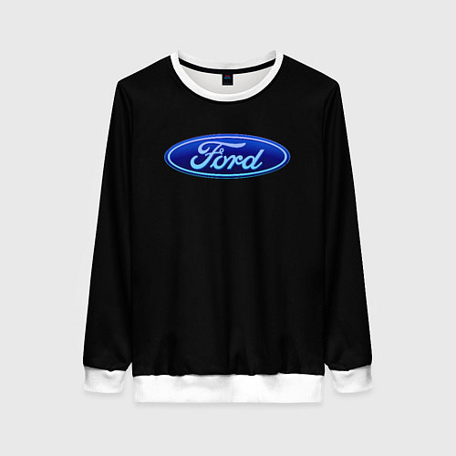 Женский свитшот Ford neon steel / 3D-Белый – фото 1