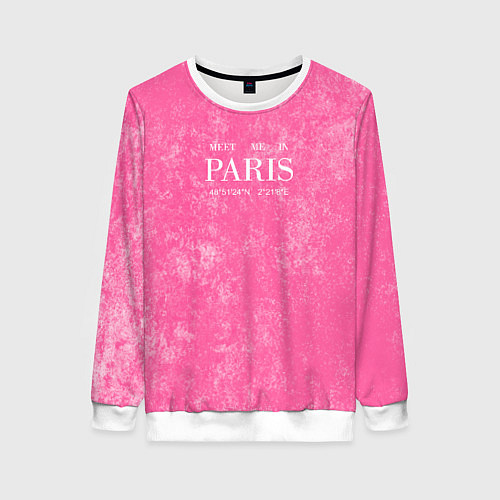 Женский свитшот Pink Paris / 3D-Белый – фото 1