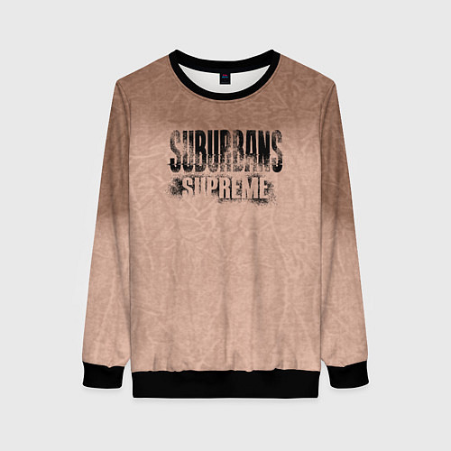 Женский свитшот Suburbans supreme: beige / 3D-Черный – фото 1