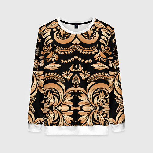 Женский свитшот Славянский этнический узор / 3D-Белый – фото 1