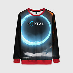 Свитшот женский Portal logo game, цвет: 3D-красный