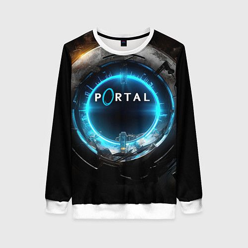 Женский свитшот Portal логотип игры / 3D-Белый – фото 1