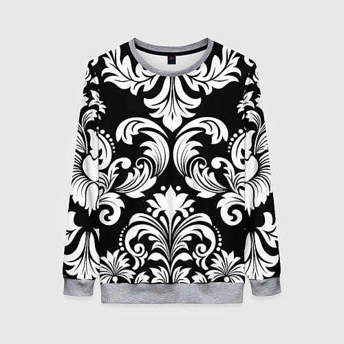 Женский свитшот Дамасский орнамент / 3D-Меланж – фото 1
