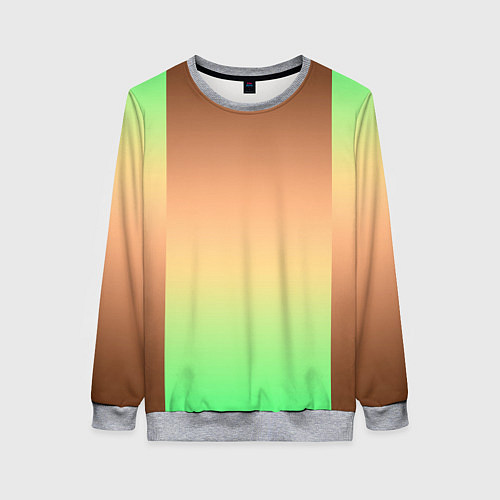 Женский свитшот Фисташковый комбинированный градиент / 3D-Меланж – фото 1