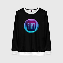 Свитшот женский FIAT logo neon, цвет: 3D-белый