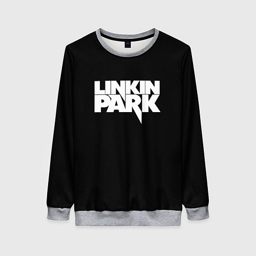 Женский свитшот Lnkin park logo white / 3D-Меланж – фото 1