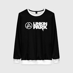 Свитшот женский Linkin park logo rock music, цвет: 3D-белый