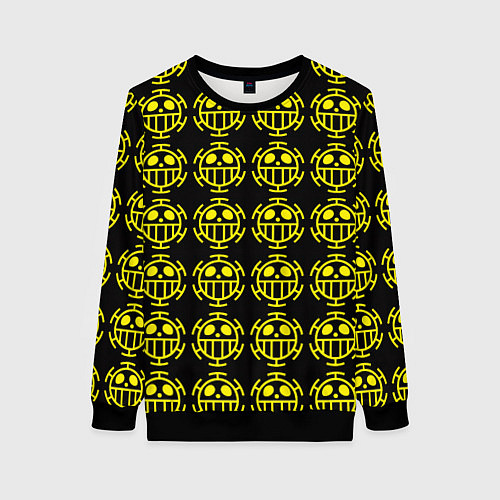 Женский свитшот One piece pirate king pattern / 3D-Черный – фото 1