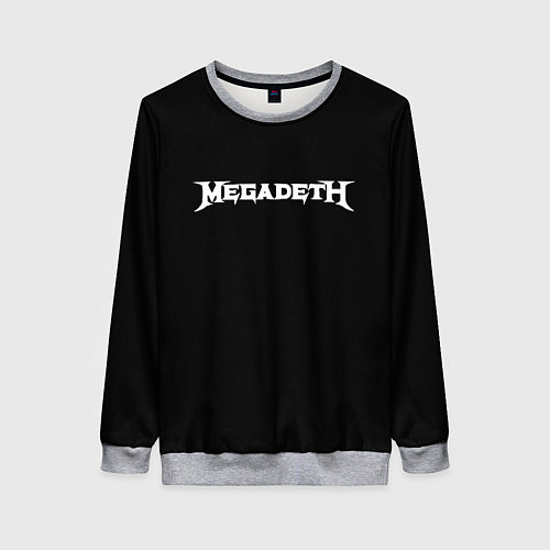 Женский свитшот Megadeth logo white / 3D-Меланж – фото 1