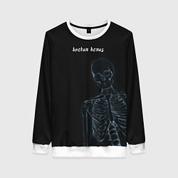 Свитшот женский Broken bones, цвет: 3D-белый