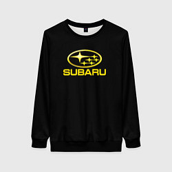 Женский свитшот Subaru logo yellow