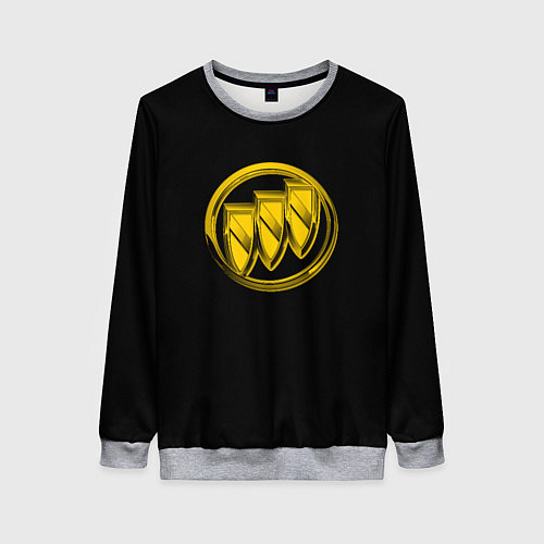 Женский свитшот Buick logo yellow / 3D-Меланж – фото 1