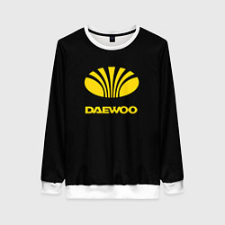 Свитшот женский Daewoo logo yellow, цвет: 3D-белый