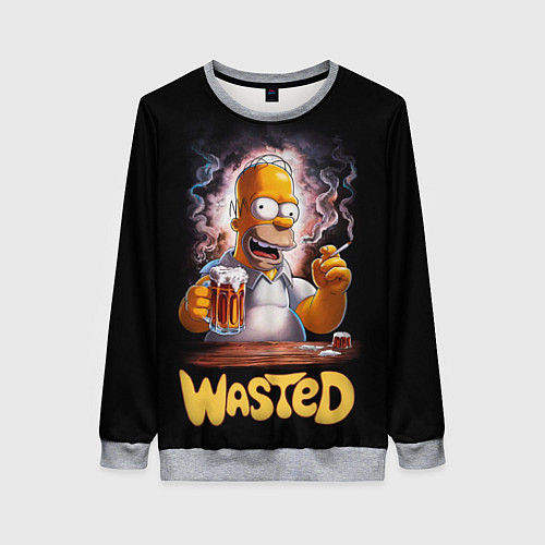 Женский свитшот Homer - wasted / 3D-Меланж – фото 1