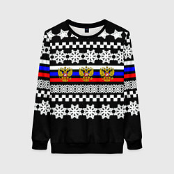 Женский свитшот Rusiia winter pattern