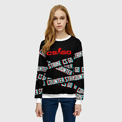 Свитшот женский Counter strike glitch, цвет: 3D-белый — фото 2