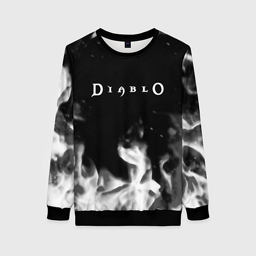 Женский свитшот Diablo fire black / 3D-Черный – фото 1