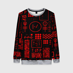 Женский свитшот Twenty one pilots pattern rock