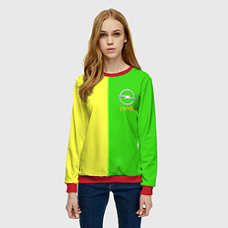 Свитшот женский Opel текстура, цвет: 3D-красный — фото 2