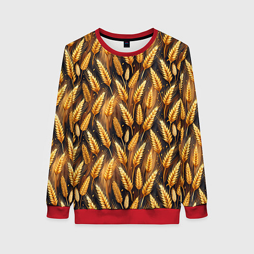 Женский свитшот Золотой колос / 3D-Красный – фото 1