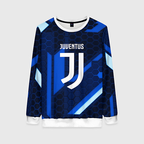 Женский свитшот Juventus sport geometry steel / 3D-Белый – фото 1