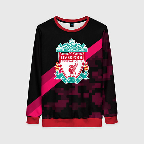 Женский свитшот Liverpool sport fc club / 3D-Красный – фото 1