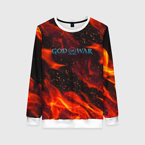 Женский свитшот God of war fire steel / 3D-Белый – фото 1