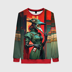 Женский свитшот Винтажная девушка чумной доктор