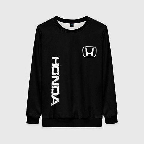 Женский свитшот Honda white logo auto / 3D-Черный – фото 1