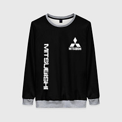 Свитшот женский Mitsubishi logo white auto, цвет: 3D-меланж